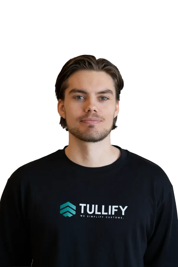 Elias Ryman, toll- og digital virksomhetsspesialist i Tullify